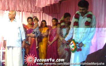 VIPINDAS MANJUSHA wedding ceremony